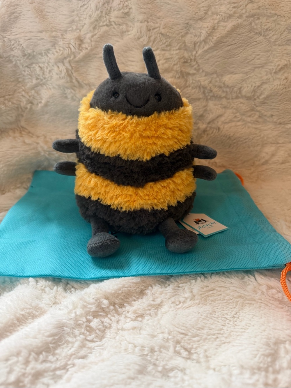 Jellycat Bumblebee Plush - Yellow and Black Cozy Stripes